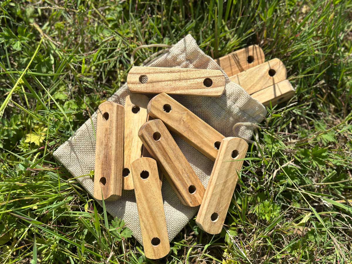 Wooden Sliders for Guy Ropes