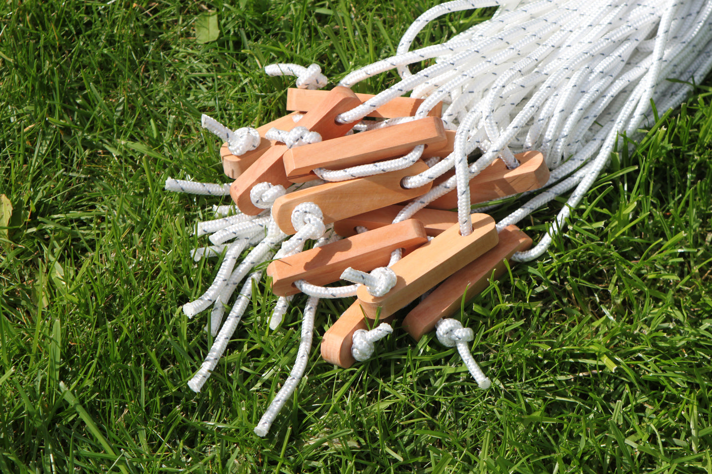 Bell Tent Guy Rope set x12 with wooden sliders