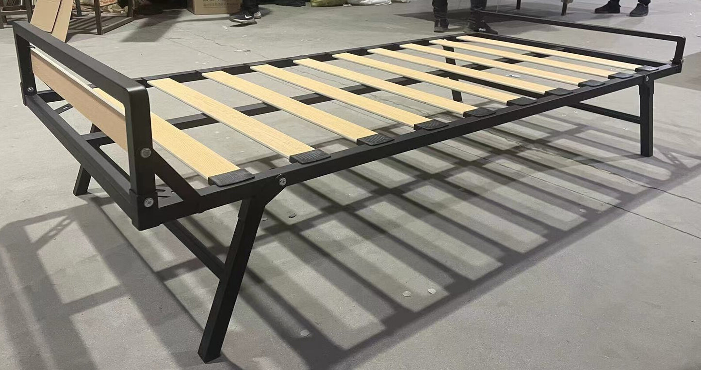 Single Bed Frames with Headboard & Folding Legs – Excellent Condition